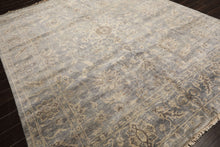 8x10 Gray, Beige, Brown Color Hand Knotted Oushak Wool Transitional Oriental Rug