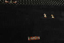 8x11 Black, Ivory, Green Color Hand Knotted Gabbeh Wool Modern & Contemporary Oriental Rug