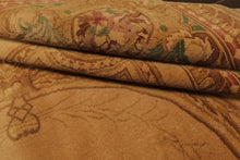 8x11 Tan, Rose, Brown Color Hand Knotted French Aubusson Savonnerie Wool Traditional Oriental Rug