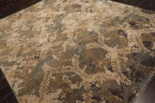 8x10 Beige, Gray, Tan Color Hand Knotted Tibetan Wool Transitional Oriental Rug