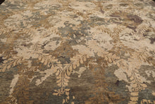 8x10 Beige, Gray, Tan Color Hand Knotted Tibetan Wool Transitional Oriental Rug