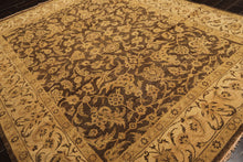8x10 Brown, Beige, Gold Color Hand Knotted Oushak Wool Traditional Oriental Rug