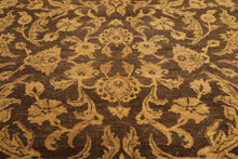8x10 Brown, Beige, Gold Color Hand Knotted Oushak Wool Traditional Oriental Rug