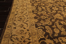 8x10 Brown, Beige, Gold Color Hand Knotted Oushak Wool Traditional Oriental Rug