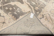 8x10 Gray, Ivory, Light Gold Color Hand Knotted Oushak Wool Traditional Oriental Rug