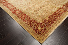 8x10 Beige, Burnt Orange, Mint Color Hand Knotted Agra New Zealand Wool Transitional Oriental Rug