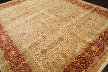 8x10 Beige, Burnt Orange, Mint Color Hand Knotted Agra New Zealand Wool Transitional Oriental Rug