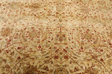 8x10 Beige, Burnt Orange, Mint Color Hand Knotted Agra New Zealand Wool Transitional Oriental Rug