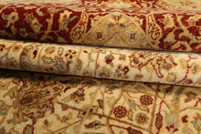 8x10 Beige, Burnt Orange, Mint Color Hand Knotted Agra New Zealand Wool Transitional Oriental Rug