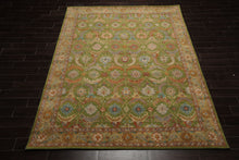 LoomBloom Multi Size Green Hand Tufted Traditional Arts & Crafts Wool Oriental Area Rug