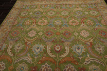 LoomBloom Multi Size Green Hand Tufted Traditional Arts & Crafts Wool Oriental Area Rug