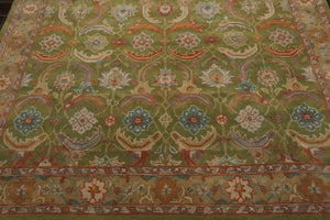 LoomBloom Multi Size Green Hand Tufted Traditional Arts & Crafts Wool Oriental Area Rug