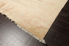 8x10 Beige, Blush, Light Gold Color Hand Knotted Oushak Wool Traditional Oriental Rug