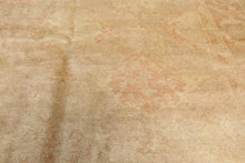 8x10 Beige, Blush, Light Gold Color Hand Knotted Oushak Wool Traditional Oriental Rug
