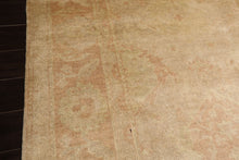 8x10 Beige, Blush, Light Gold Color Hand Knotted Oushak Wool Traditional Oriental Rug