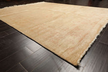 8x10 Beige, Blush, Light Gold Color Hand Knotted Oushak Wool Traditional Oriental Rug
