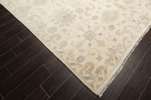 8x10 Ivory, Gray, Tan Color Hand Knotted Oushak Wool Traditional Oriental Rug