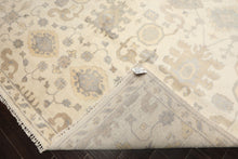 8x10 Ivory, Gray, Tan Color Hand Knotted Oushak Wool Traditional Oriental Rug