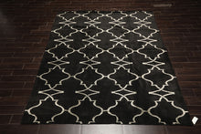 8x10 Charcoal, Gray, Color Hand Loomed Tibetan Wool Modern & Contemporary Oriental Rug