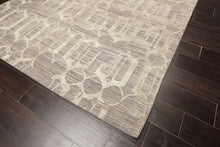 6x9 Gray, Silver, Color Hand Woven Flatweave Wool & Bamboo Silk Modern & Contemporary Oriental Rug