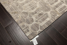 6x9 Gray, Silver, Color Hand Woven Flatweave Wool & Bamboo Silk Modern & Contemporary Oriental Rug
