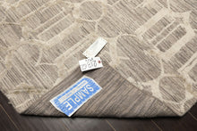 6x9 Gray, Silver, Color Hand Woven Flatweave Wool & Bamboo Silk Modern & Contemporary Oriental Rug