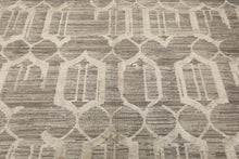6x9 Gray, Silver, Color Hand Woven Flatweave Wool & Bamboo Silk Modern & Contemporary Oriental Rug