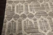 6x9 Gray, Silver, Color Hand Woven Flatweave Wool & Bamboo Silk Modern & Contemporary Oriental Rug