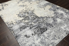 6x9 Ivory, Gray, Graphite Color Hand Knotted Sherpa Wool & Bamboo Silk Modern & Contemporary Oriental Rug