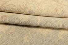 10x14 Mint, Beige, Sage Color Hand Knotted Chobi Peshawar Wool Traditional Oriental Rug