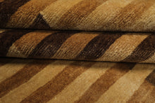 6x9 Beige, Gold, Brown Color Hand Knotted Tibetan Wool Modern & Contemporary Oriental Rug