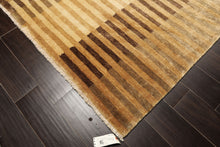 6x9 Beige, Gold, Brown Color Hand Knotted Tibetan Wool Modern & Contemporary Oriental Rug