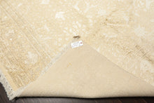 9x12 Tone on Tone Ivory, , Color Hand Knotted Tibetan Wool & Bamboo Silk Transitional Oriental Rug
