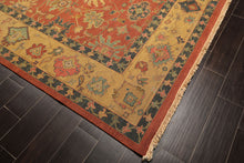 8x10 Rose, Gold, Aqua Color Hand Knotted Soumak Wool Traditional Oriental Rug