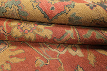 8x10 Rose, Gold, Aqua Color Hand Knotted Soumak Wool Traditional Oriental Rug