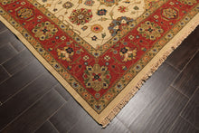 8x10 Beige, Gold, Sage Color Hand Knotted Soumak Wool Traditional Oriental Rug