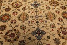 8x10 Beige, Gold, Sage Color Hand Knotted Soumak Wool Traditional Oriental Rug
