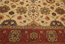 8x10 Beige, Gold, Sage Color Hand Knotted Soumak Wool Traditional Oriental Rug