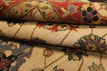 8x10 Beige, Gold, Sage Color Hand Knotted Soumak Wool Traditional Oriental Rug