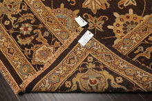8x10 Chocolate, Gold, Turquoise Color Hand Knotted Soumak Wool Traditional Oriental Rug