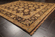 8x10 Chocolate, Gold, Turquoise Color Hand Knotted Soumak Wool Traditional Oriental Rug