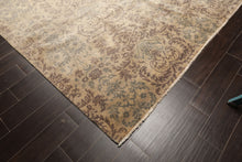 8x10 Beige, Tan, Taupe Color Hand Knotted Oushak Wool Transitional Oriental Rug