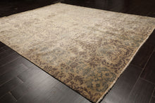 8x10 Beige, Tan, Taupe Color Hand Knotted Oushak Wool Transitional Oriental Rug