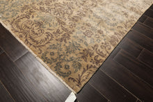 8x10 Beige, Tan, Taupe Color Hand Knotted Oushak Wool Transitional Oriental Rug