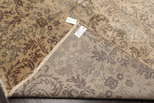8x10 Beige, Tan, Taupe Color Hand Knotted Oushak Wool Transitional Oriental Rug