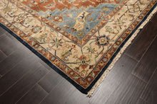 8x10 Rust, Gold, Beige Color Hand Knotted Heriz Wool Traditional Oriental Rug
