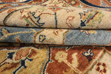 8x10 Rust, Gold, Beige Color Hand Knotted Heriz Wool Traditional Oriental Rug