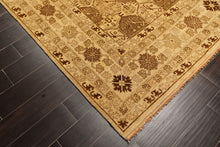 8x10 Gold, Tan, Beige Color Hand Knotted Agra Wool Transitional Oriental Rug