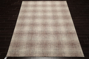 LoomBloom Multi Size Ivory Hand Hooked Modern & Contemporary Plaid Wool Oriental Area Rug
