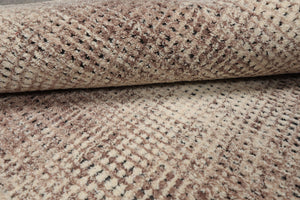 LoomBloom Multi Size Ivory Hand Hooked Modern & Contemporary Plaid Wool Oriental Area Rug
